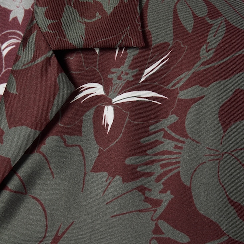 Camicia in twill di seta stampato