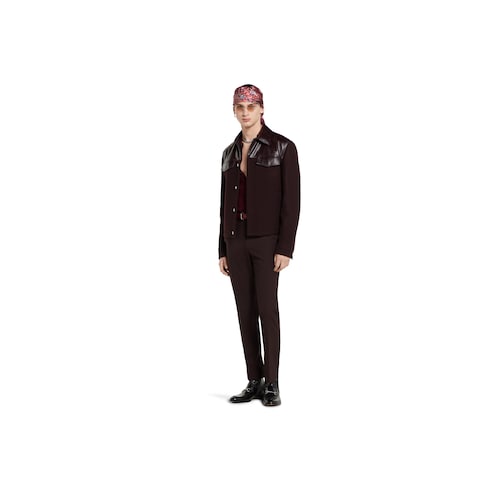 Veste en laine batavia avec logo