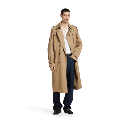 Trenchcoat aus Baumwollgabardine