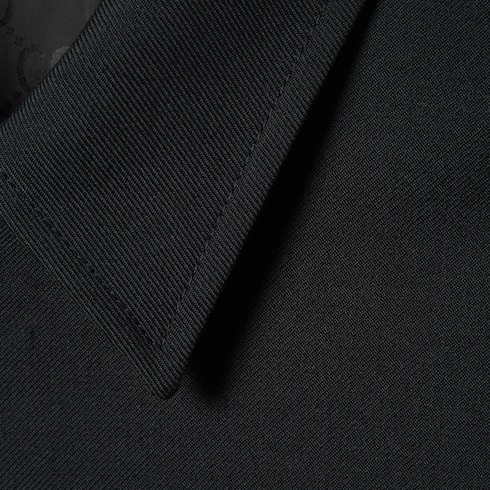 Wool twill zip overshirt