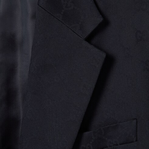 GG cotton gabardine jacquard jacket