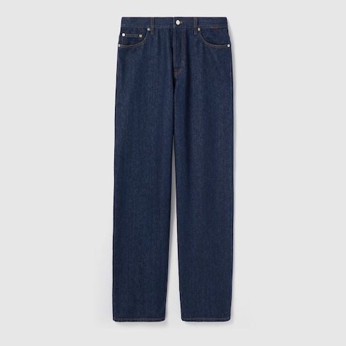 Loose fit cotton denim pant