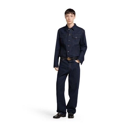 Loose fit cotton denim pant