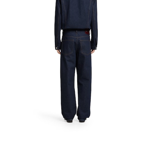 Loose fit cotton denim pant