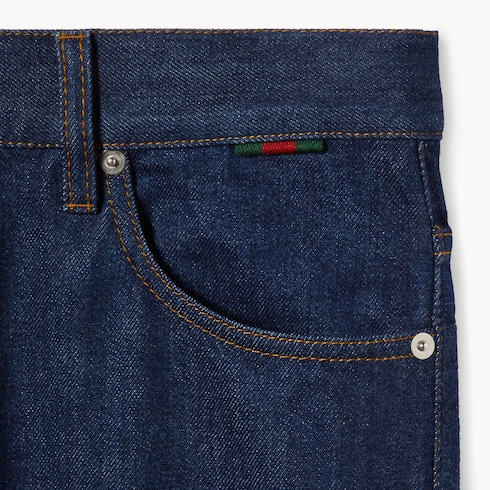 Loose fit cotton denim pant