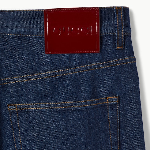 Loose fit cotton denim pant