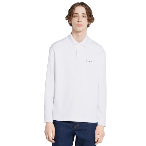 Poloshirt aus Baumwoll-Piqué mit Web