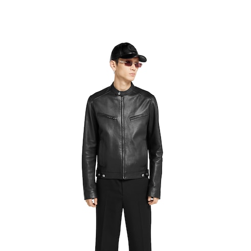 Jacke aus weichem Leder mit Reißverschluss