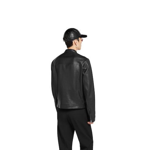 Jacke aus weichem Leder mit Reißverschluss