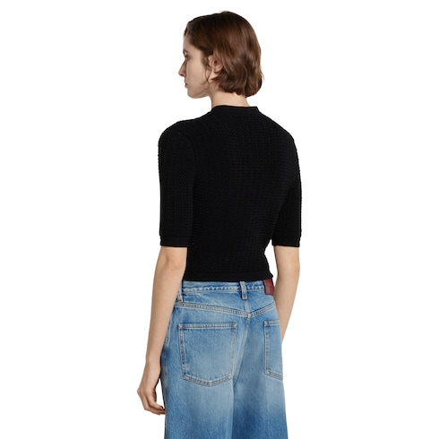 Cardigan en maille de coton stretch