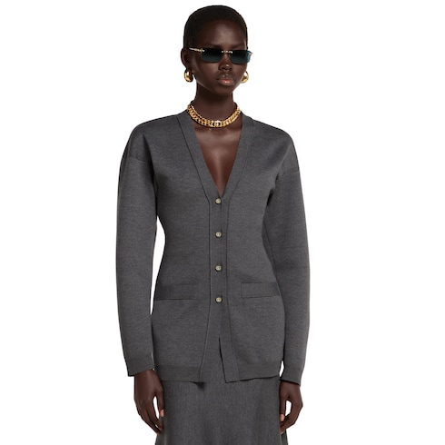 Cardigan aus extrafeiner Wolle