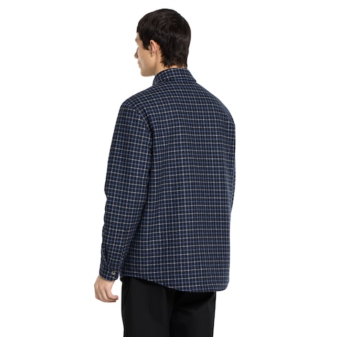 Jacke aus Wollflanell mit Stickerei und Reißverschluss