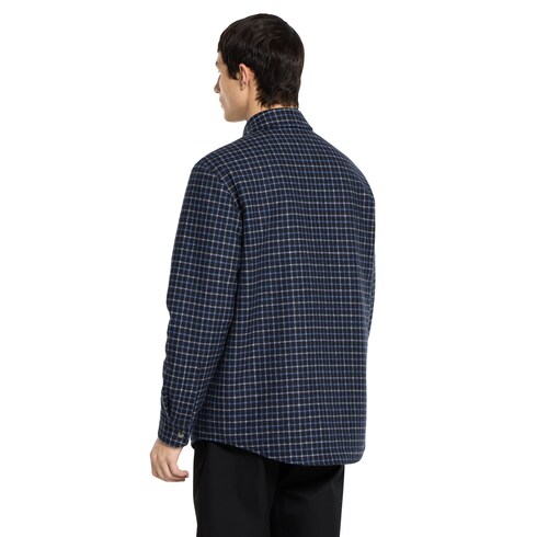 Veste zippée en flanelle de laine avec broderie
