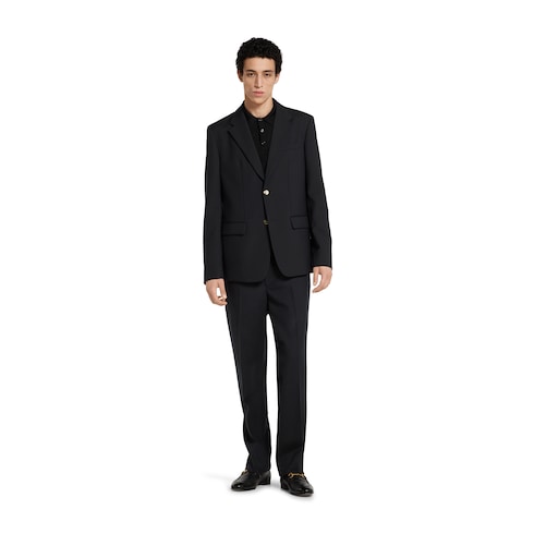 Chaqueta de lana con una sola hilera de botones