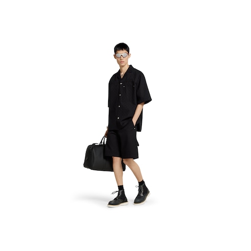 GG 코튼 데님 자카드 쇼츠