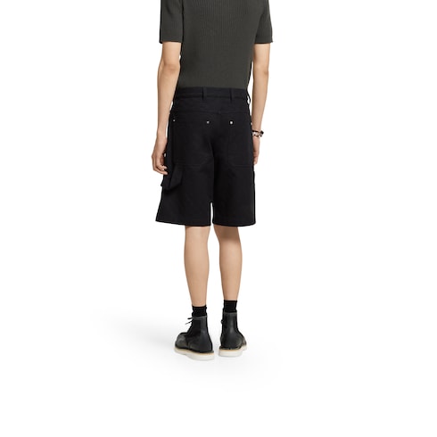 GG cotton denim jacquard shorts