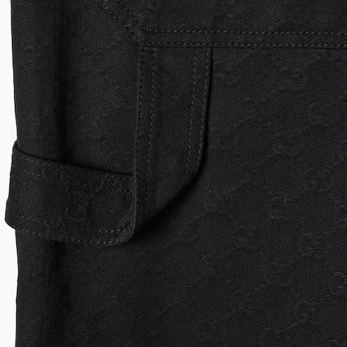 GG cotton denim jacquard shorts