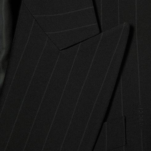 Pinstripe Gucci wool jacquard jacket