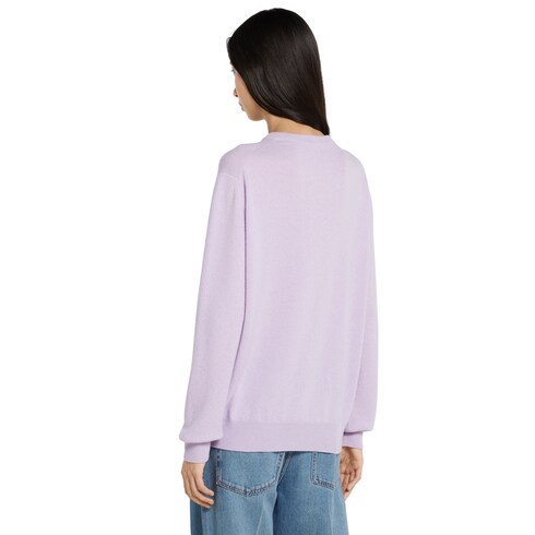 Cashmere sweater with intarsia