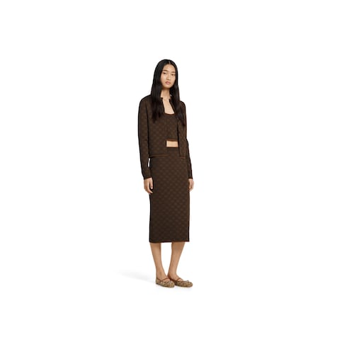 Stretch GG jacquard skirt