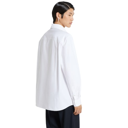 Chemise en popeline de coton avec broderie