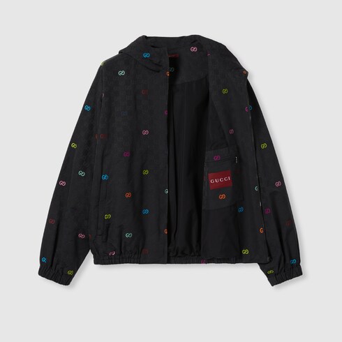 GG cotton ripstop zip jacket