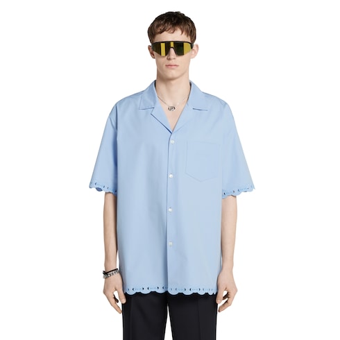 Bowling-Shirt aus Baumwolle mit Stickerei