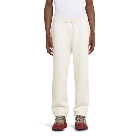 Pantalon décontracté en maille en piqué de laine et cachemire