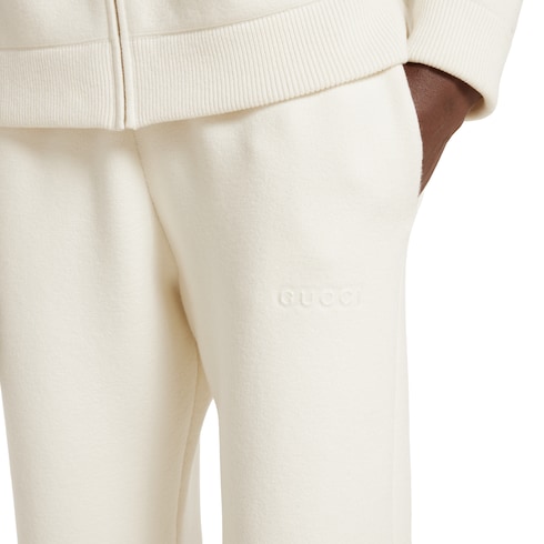 Pantaloni leisure in maglia in cashmere e lana punto piquet