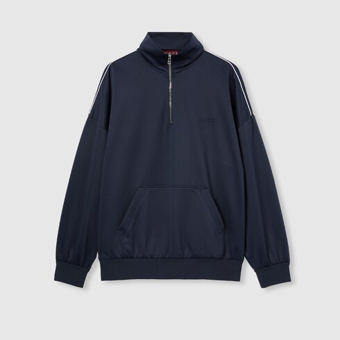 Sweatshirt aus technischem Jersey mit Logo-Prägung