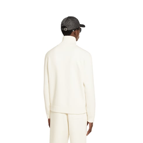 Jacke aus Piqué-Strick aus Wolle und Kaschmir mit RV