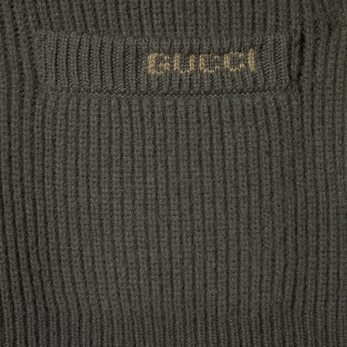 Cardigan aus Woll- und Kaschmir-Rippstrick 
