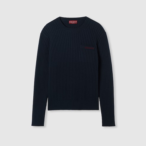 Jersey acanalado de cashmere y lana