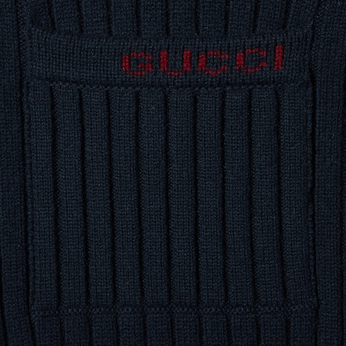 Jersey acanalado de cashmere y lana