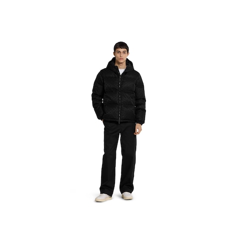 GG nylon canvas down jacket