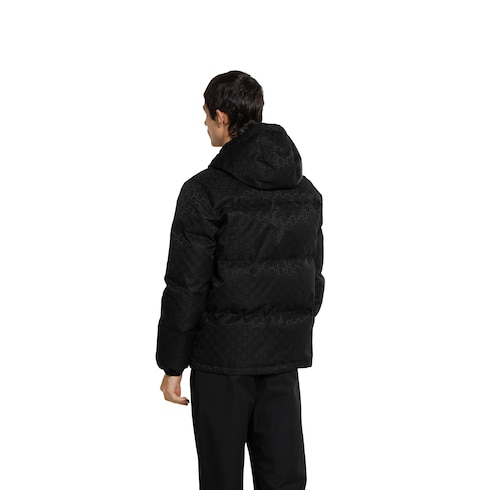 GG nylon canvas down jacket