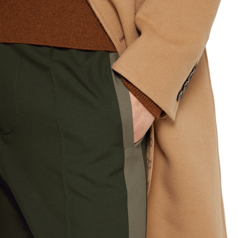 Wool twill pant with logo