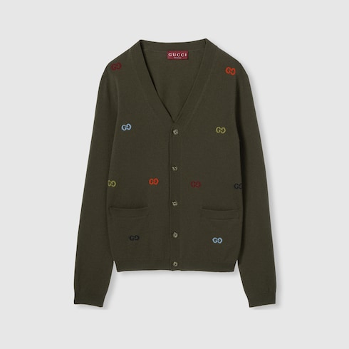 Cardigan aus feinem Kaschmir mit Intarsie