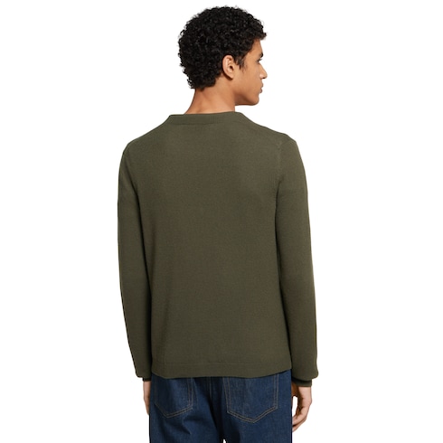 Cárdigan de cashmere fino con intarsia