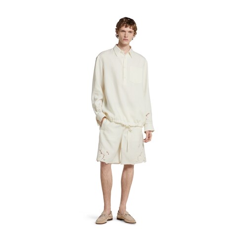 Linen shirt with embroidery