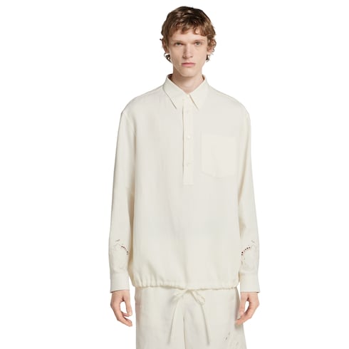 Linen shirt with embroidery