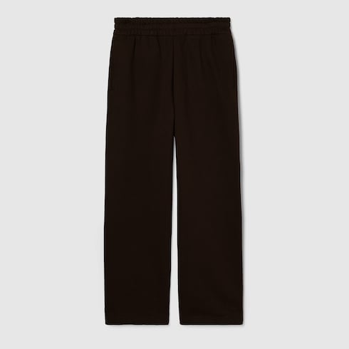 Brushed cotton jersey track bottoms