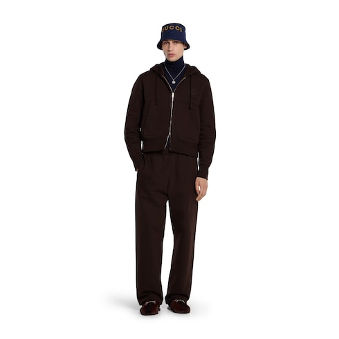 Pantalon de jogging en jersey de coton brossé