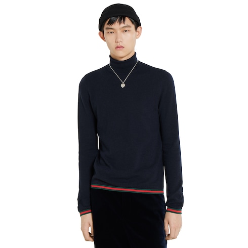 Jersey cuello vuelto de cashmere suave y fino 