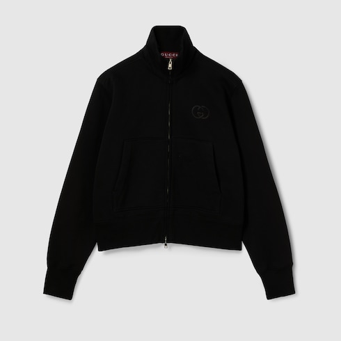Sweatshirt aus gebürstetem Baumwolljersey mit RV 