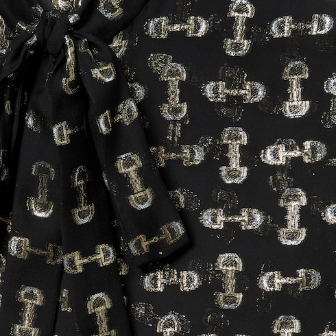 ホースビット シルク フィルクーペ ドレス