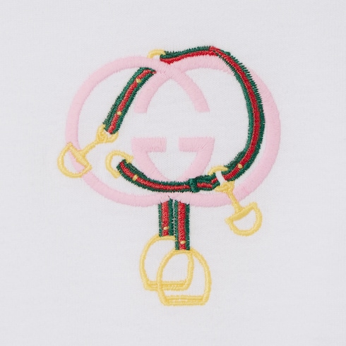 Polo en piqué de coton avec broderie