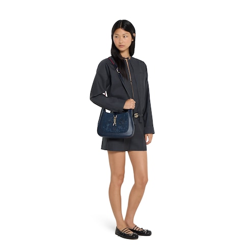 Mittelgroße Gucci Jackie 1961 Tasche mit Stickerei