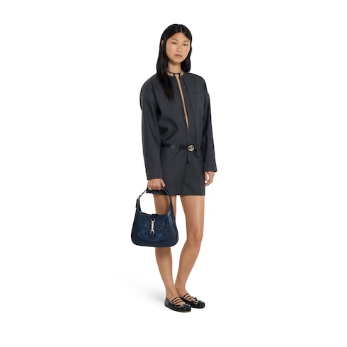 Mittelgroße Gucci Jackie 1961 Tasche mit Stickerei