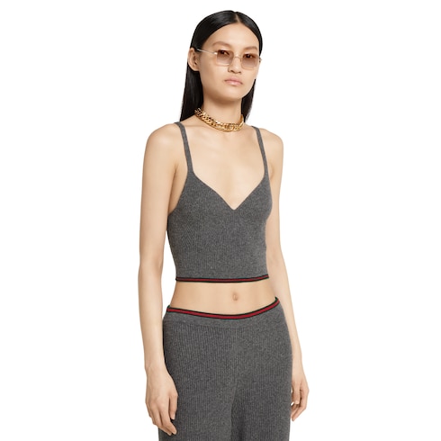 Rib felted wool top with Web
